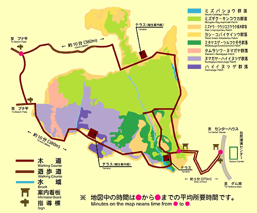 地図：玉原湿原の地図