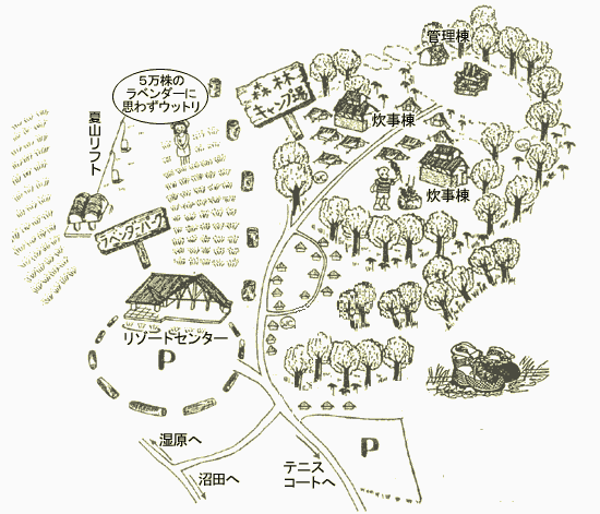 画像：たんばら森林キャンプ場全体地図