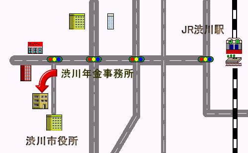 画像：渋川年金事務所案内図