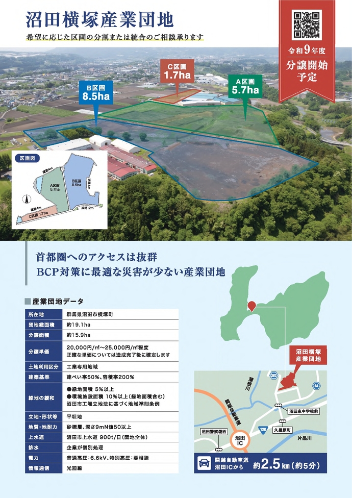 画像：沼田横塚産業団地