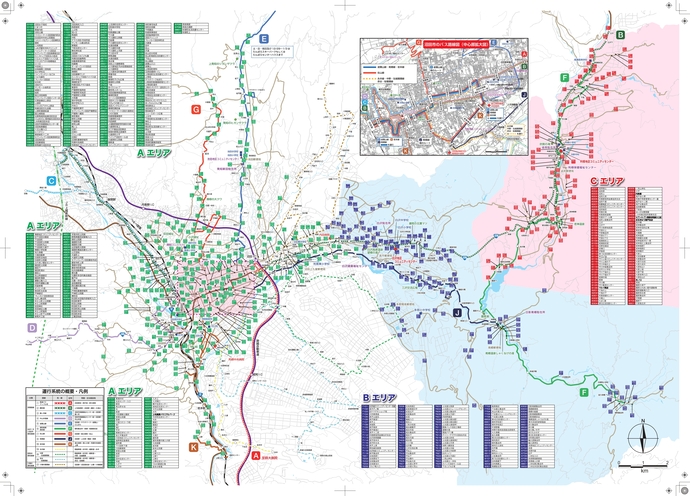 イラスト：バス運行路線図
