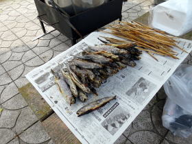 マスの塩焼き