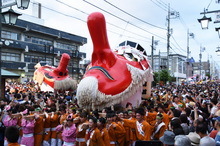 写真：天狗みこし出発