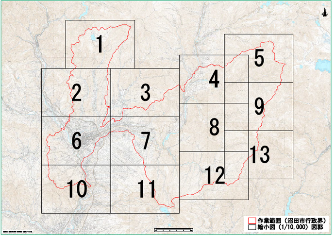 図郭図（縮尺1/10000）　