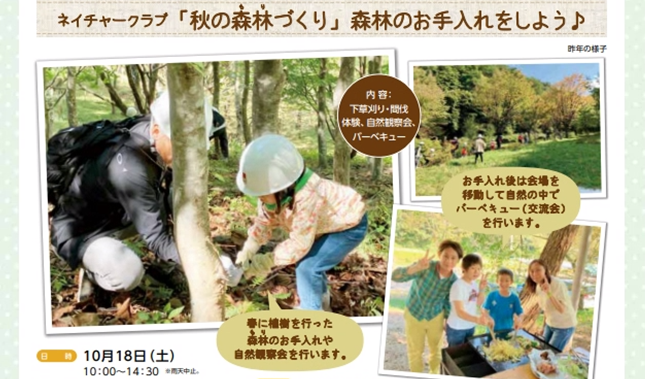 秋の森林づくり