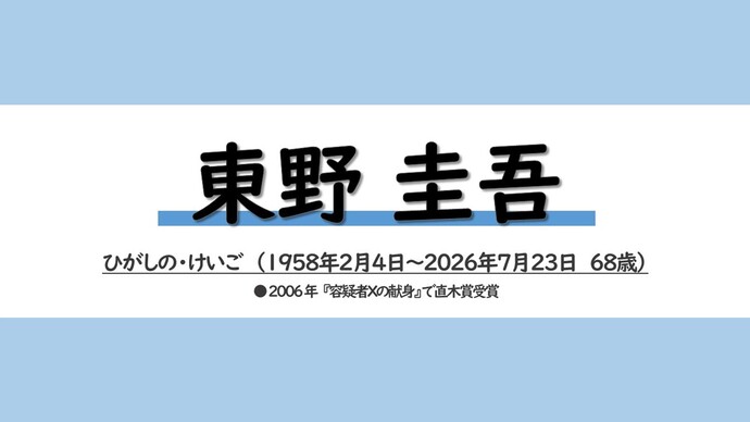 「東野圭吾」と書かれたPOP