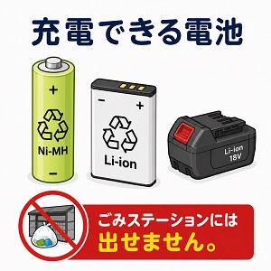 充電できる電池