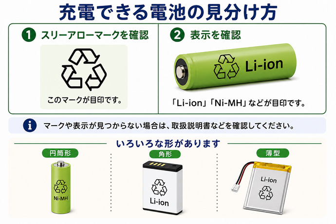 充電池の識別