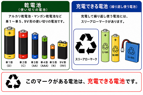 乾電池の識別